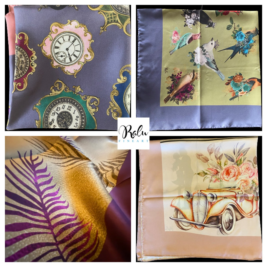 4 new scarves, 4 different stories