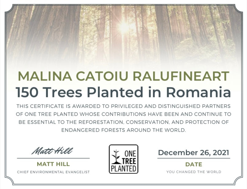RaluFineArt plants trees in Transylvania, Romania