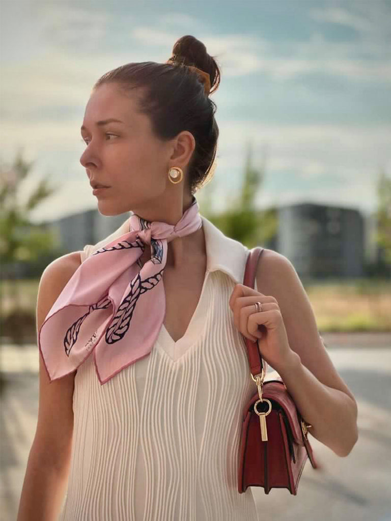 Summer vibes with Nautical Chic Pink Scarf