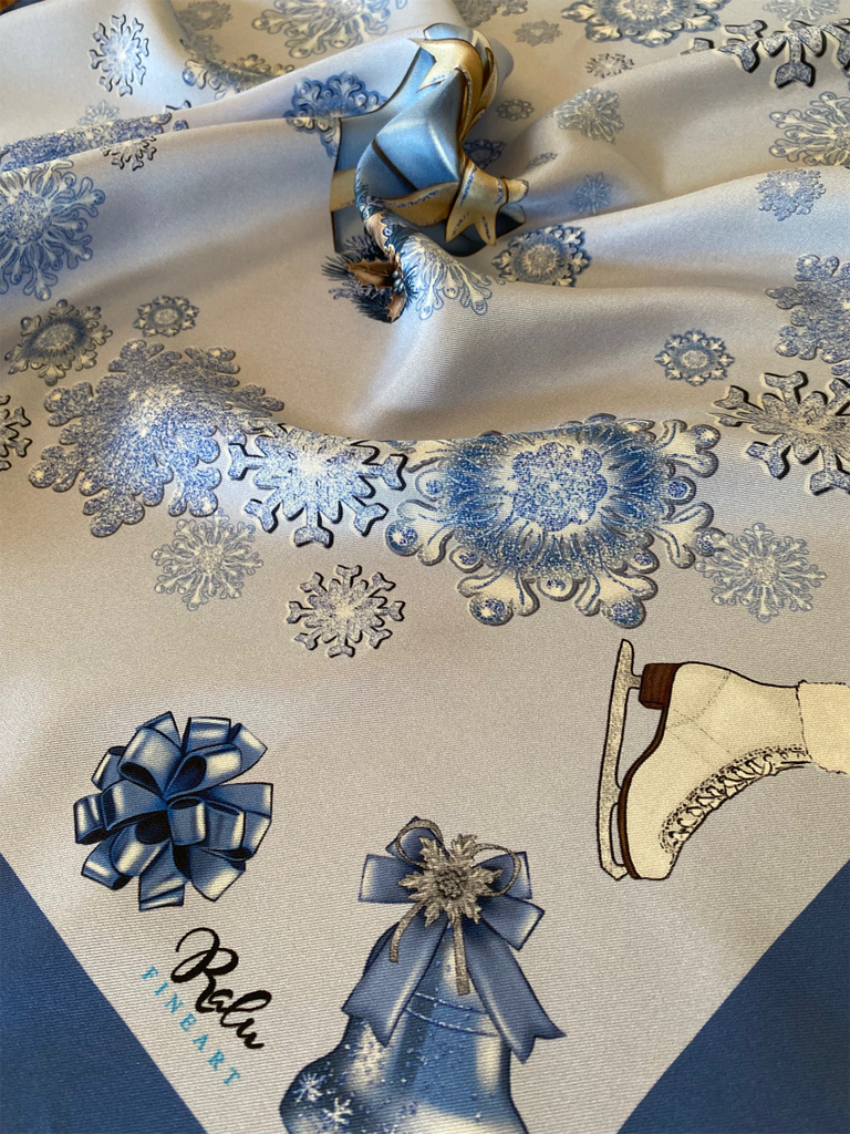 Frozen Elegance Pocket Square