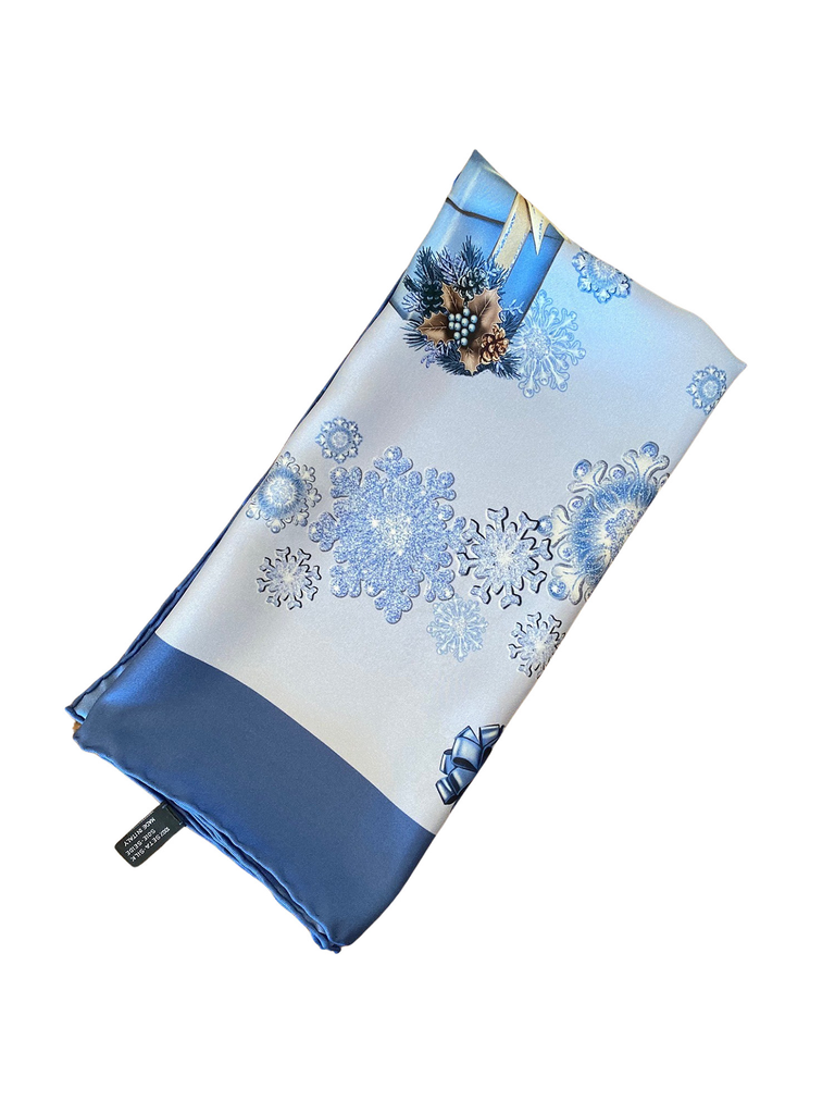 Frozen Elegance Pocket Square