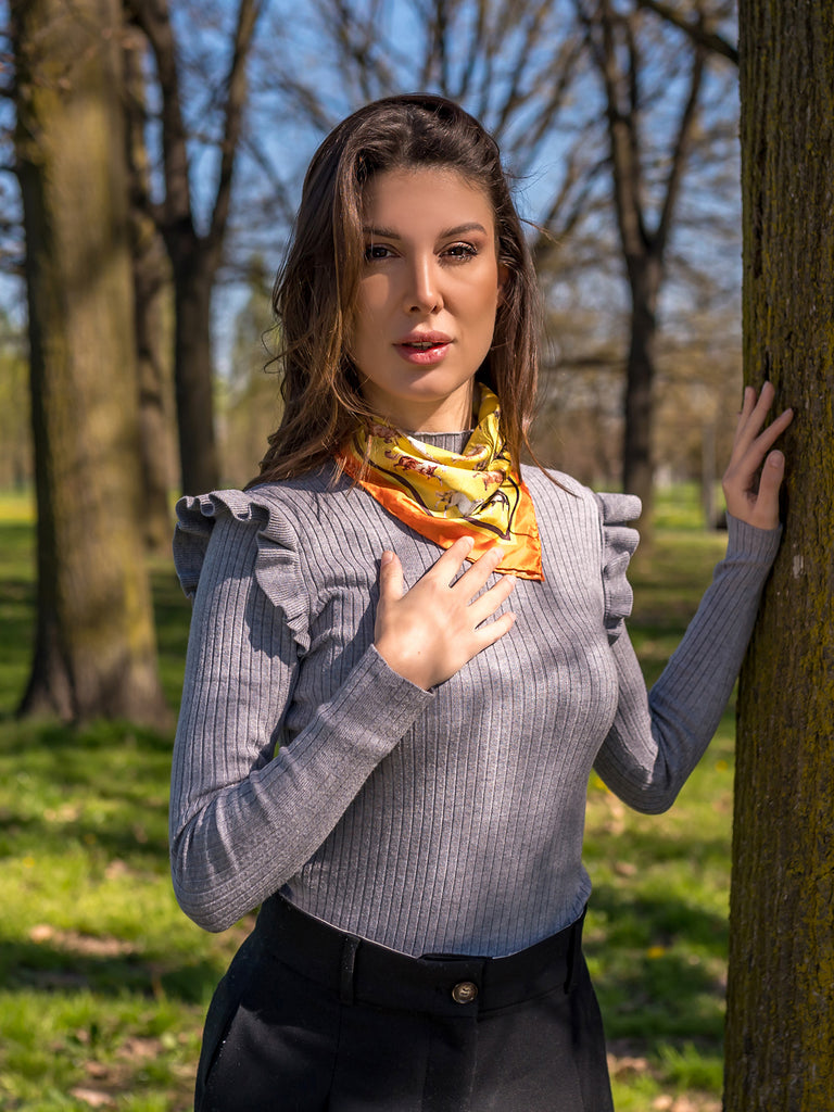 Majestic Horses Neckerchief Golden Color