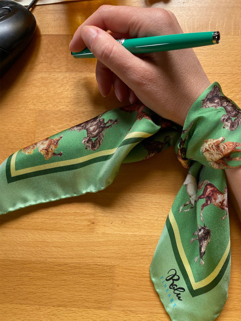 Majestic Horses Neckerchief Green Color