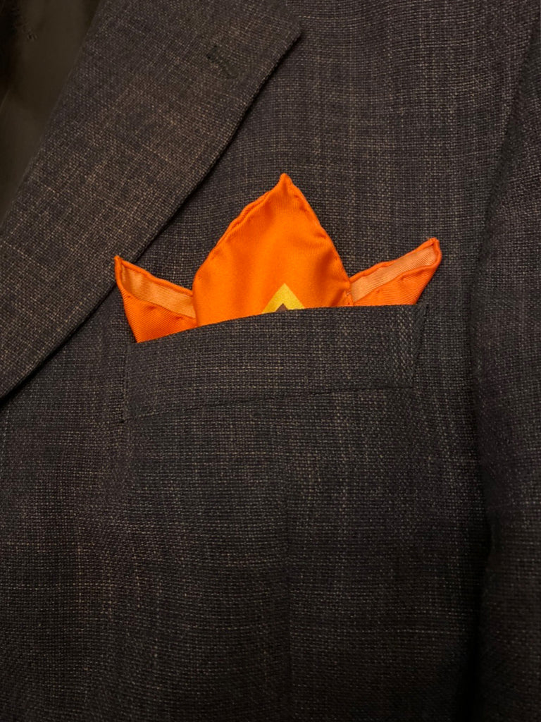 Majestic Horses Golden Pocket Square