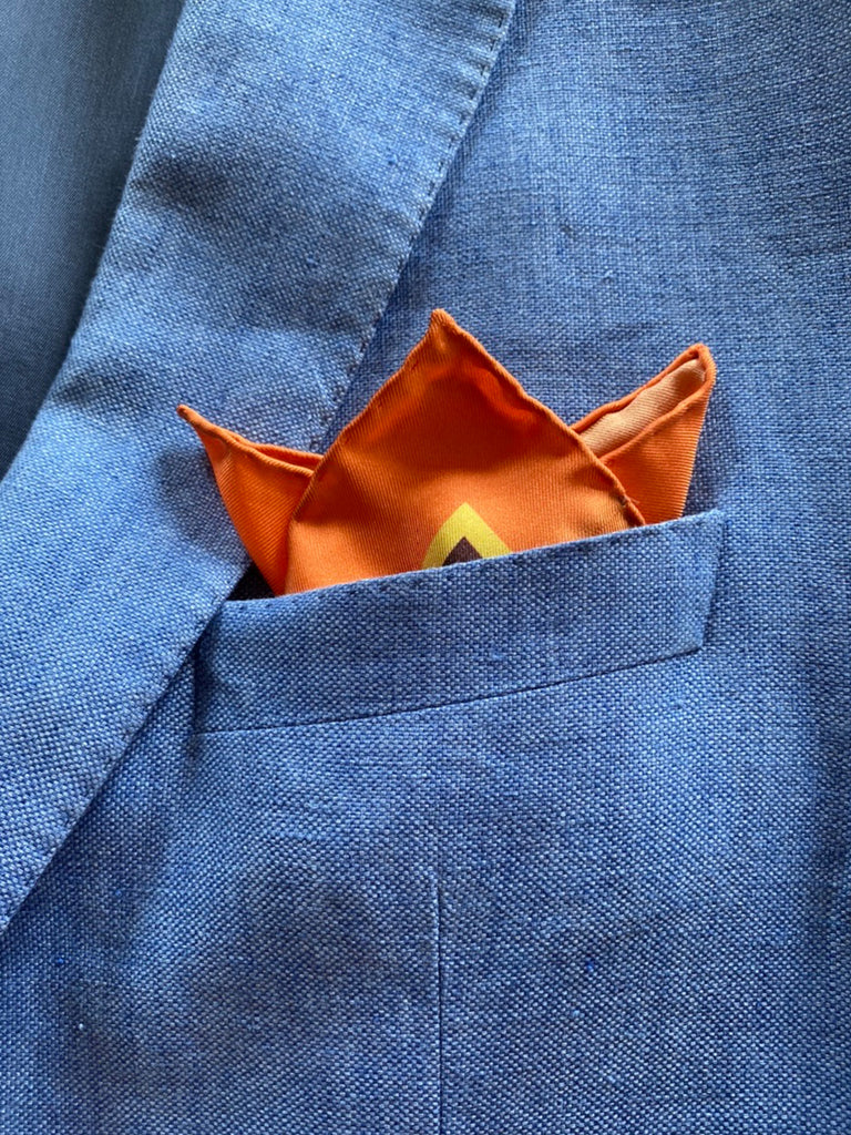 Majestic Horses Golden Pocket Square