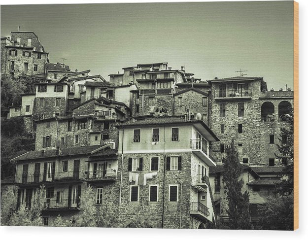 Apricale Italy - Wood Print
