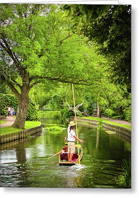 Gondola Ride Down The River - Greeting Card