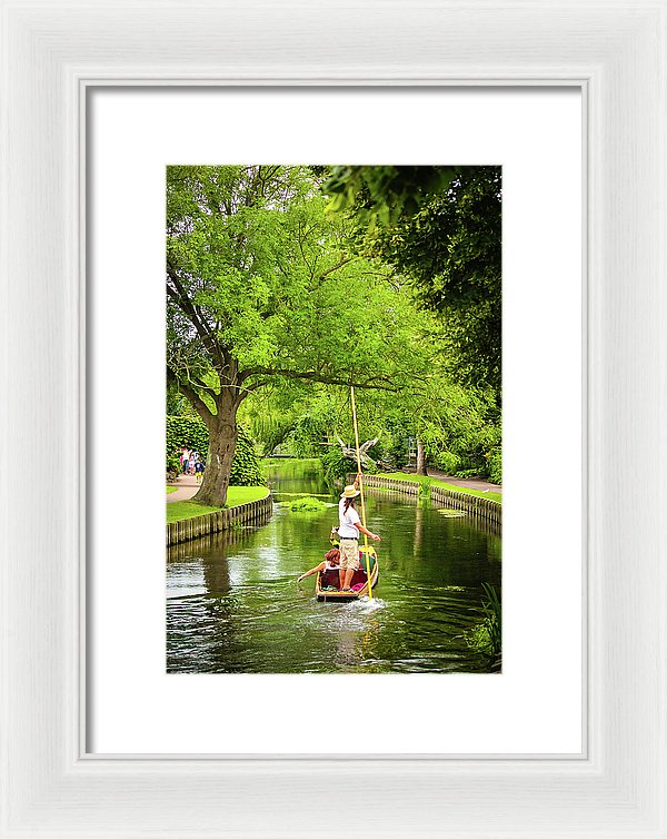 Gondola Ride Down The River - Framed Print