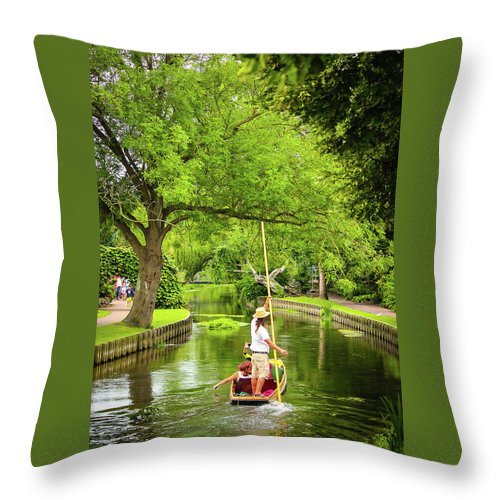 Gondola Ride Down The River - Throw Pillow