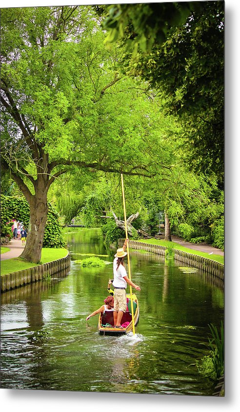 Gondola Ride Down The River - Metal Print