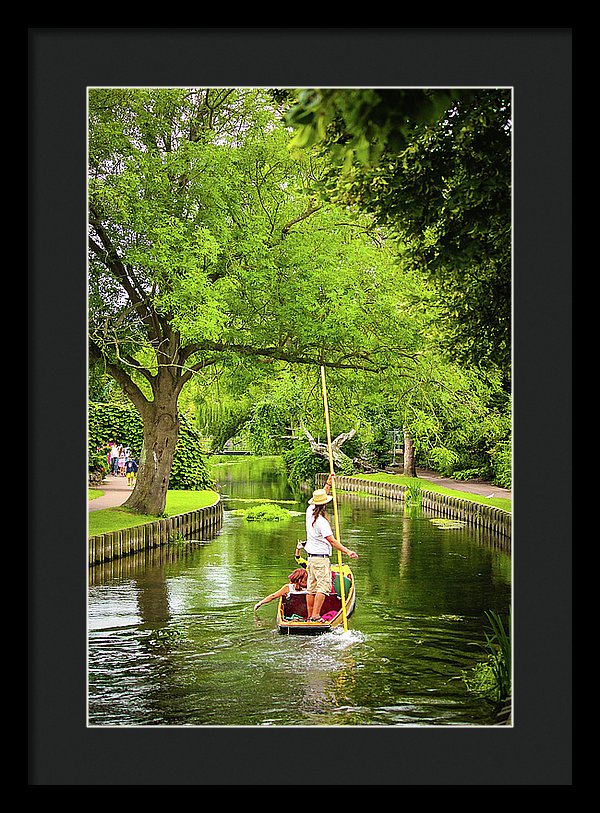 Gondola Ride Down The River - Framed Print
