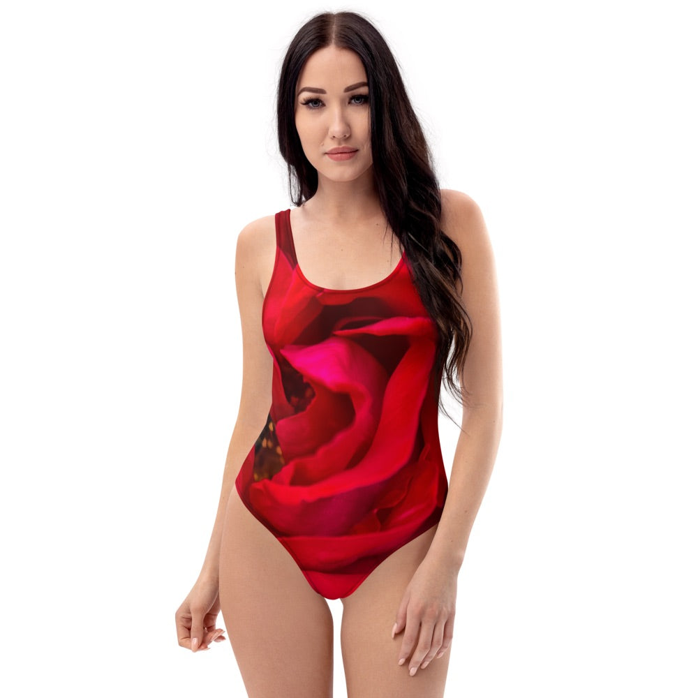 Passionate Deep Red One Piece Swimwear