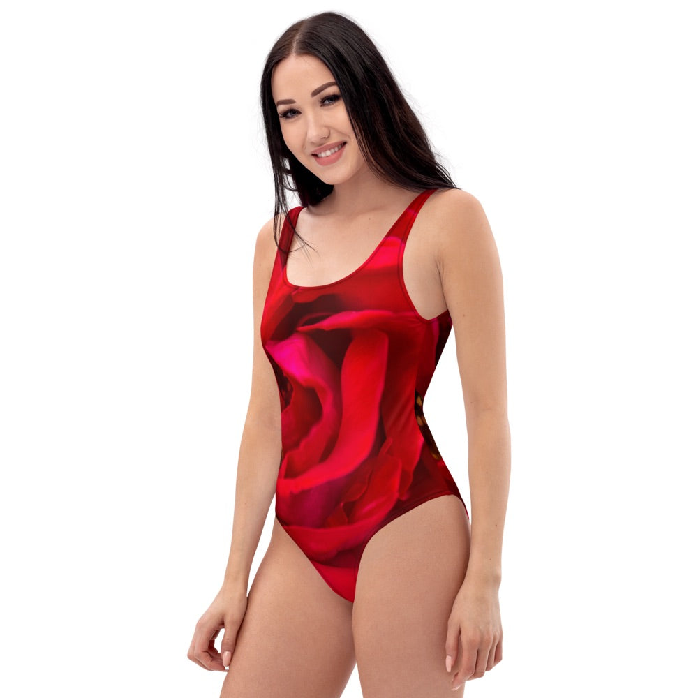 Passionate Deep Red One Piece Swimwear