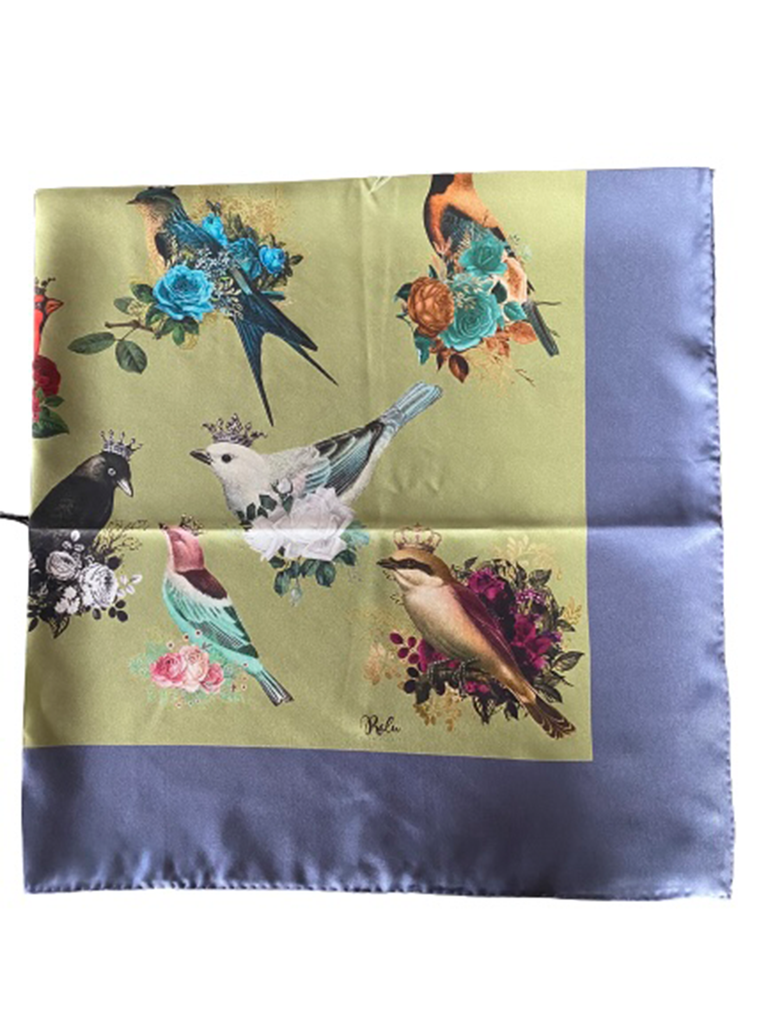 'Exotic Birds' Silk Scarf