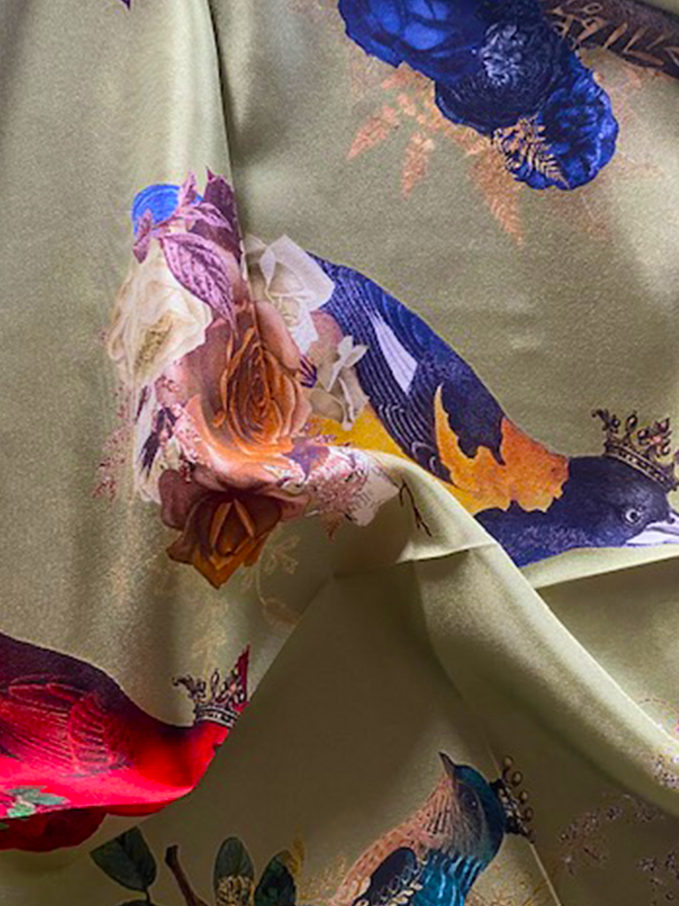 'Exotic Birds' Silk Scarf