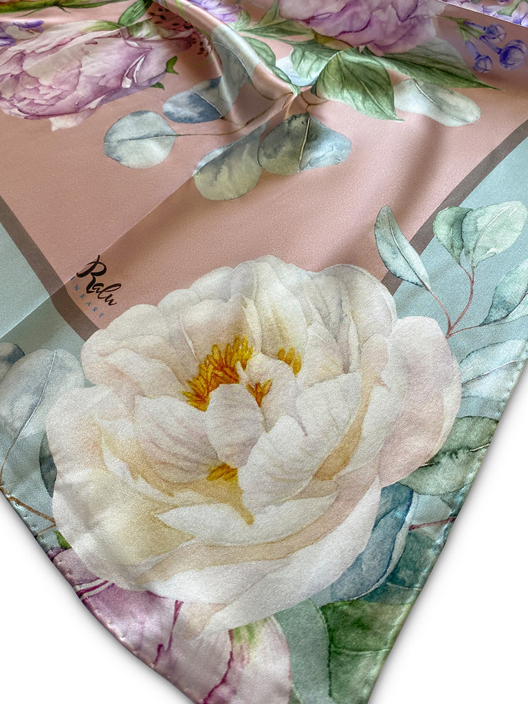 'Opulent Peonies' Scarf