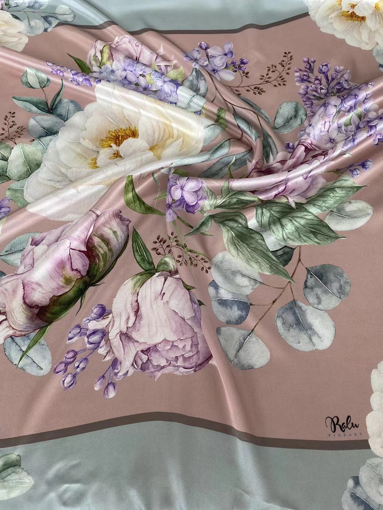 'Opulent Peonies' Scarf