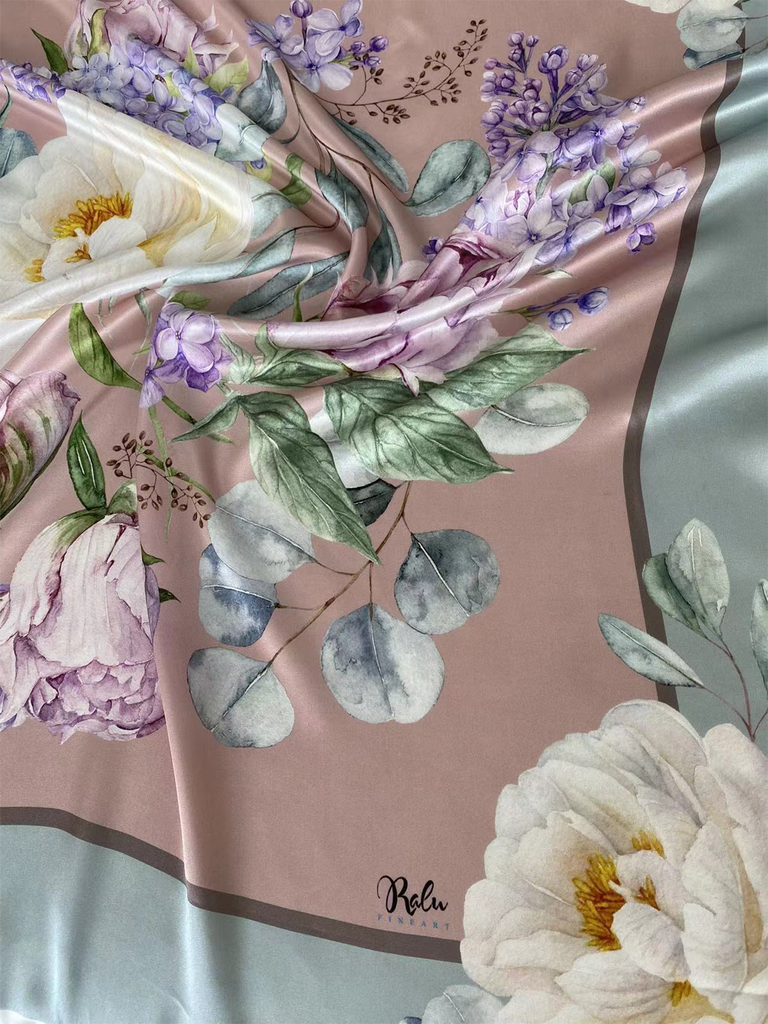 'Opulent Peonies' Scarf