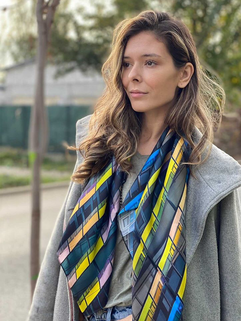 'Urban decay' luxury scarf