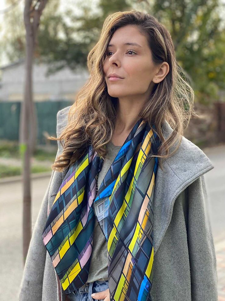 'Urban decay' luxury scarf
