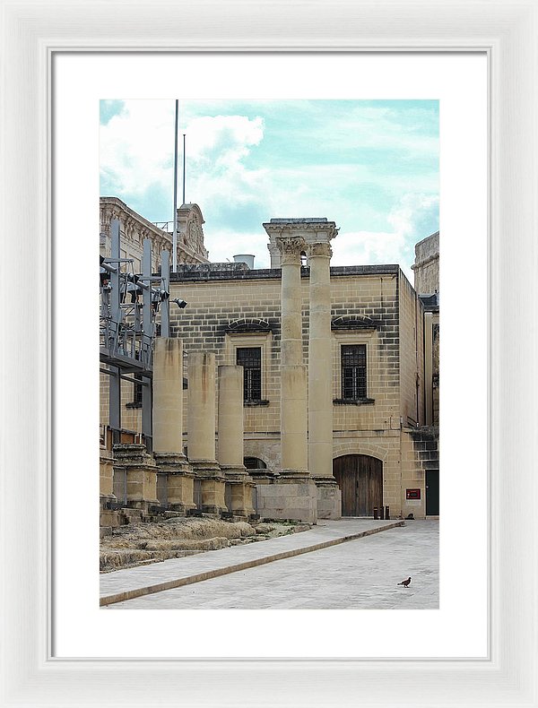 A Glimpse Of Valetta Malta - Framed Print
