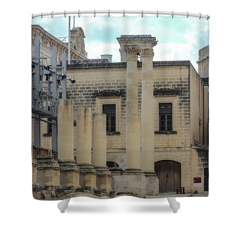 A Glimpse Of Valetta Malta - Shower Curtain