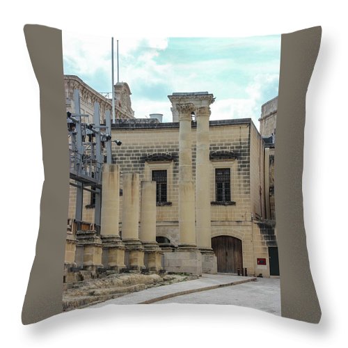 A Glimpse Of Valetta Malta - Throw Pillow