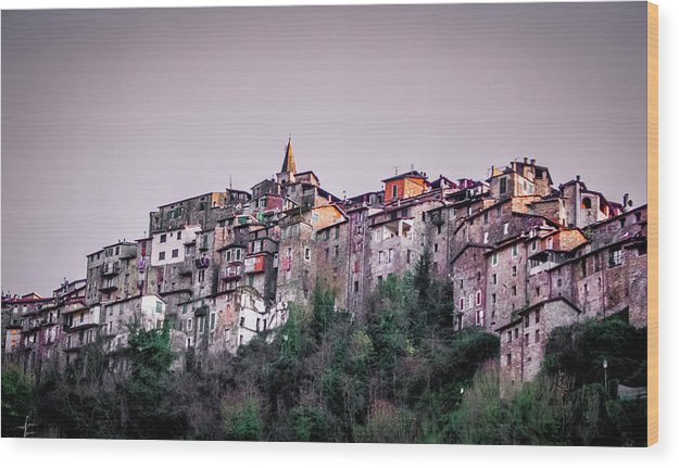 Apricale Italy - Wood Print