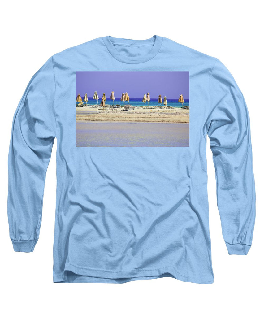 Beach, Sea And Umbrellas - Long Sleeve T-Shirt