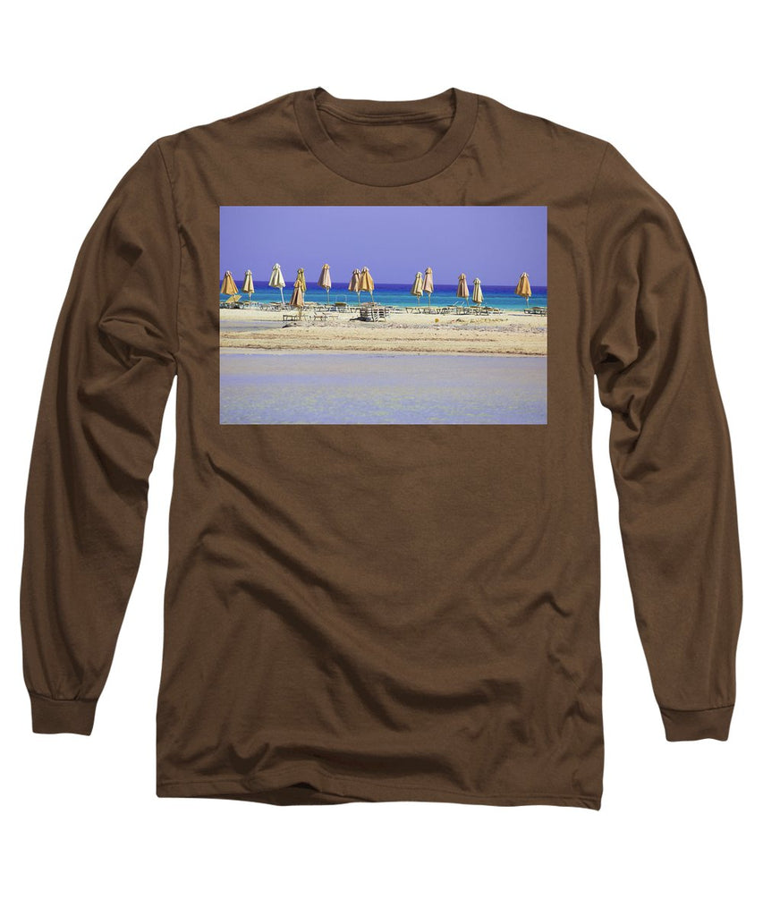 Beach, Sea And Umbrellas - Long Sleeve T-Shirt