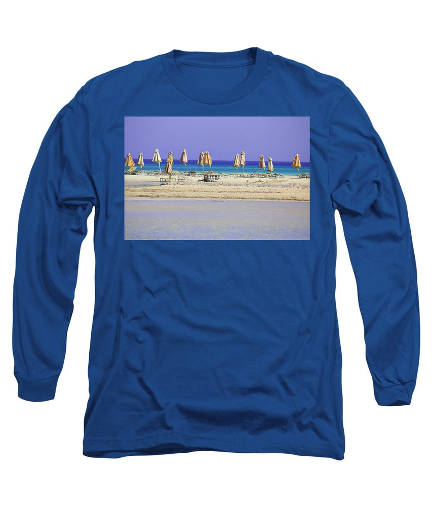 Beach, Sea And Umbrellas - Long Sleeve T-Shirt