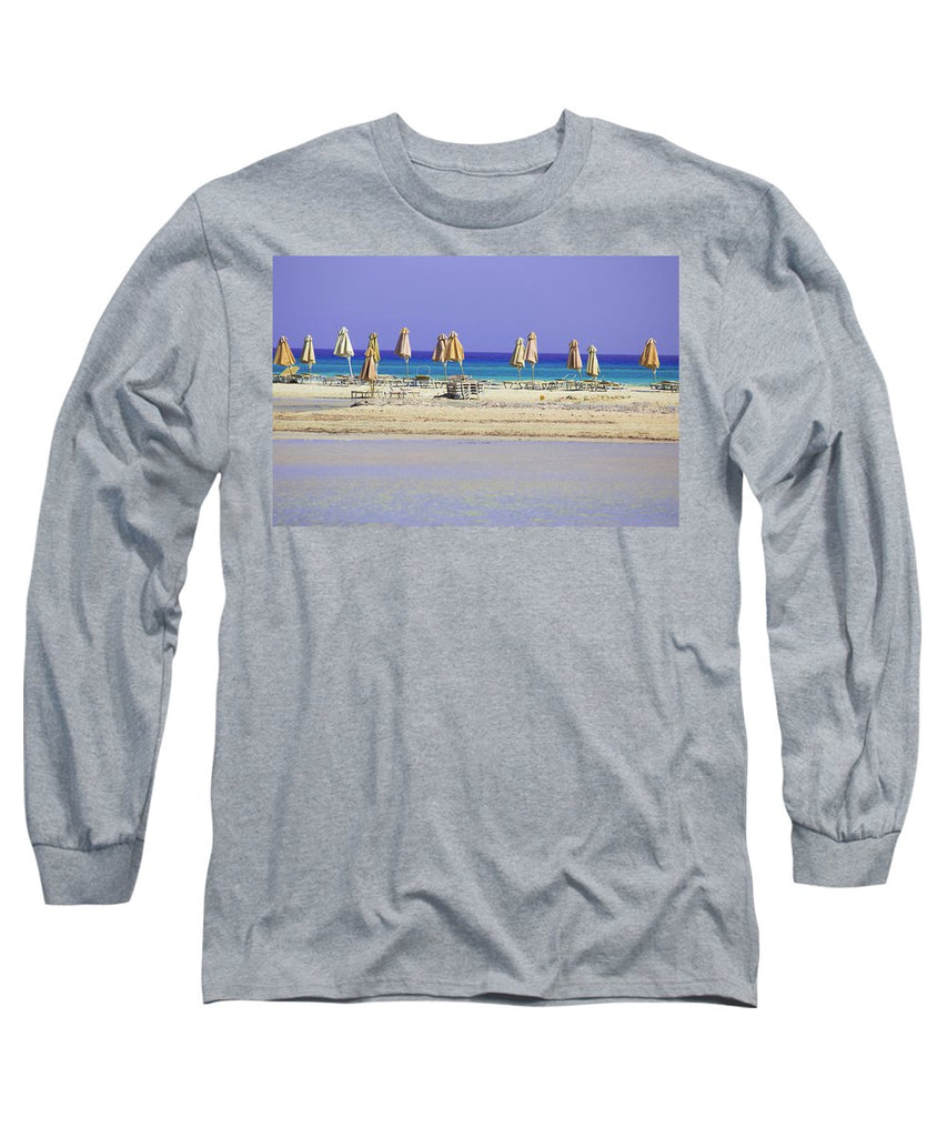 Beach, Sea And Umbrellas - Long Sleeve T-Shirt