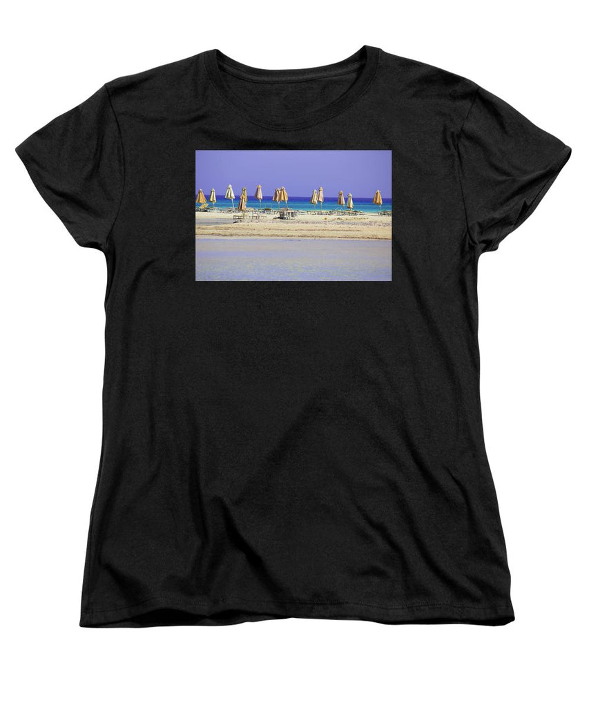 Beach, Sea And Umbrellas - Women's T-Shirt (Standard Fit)