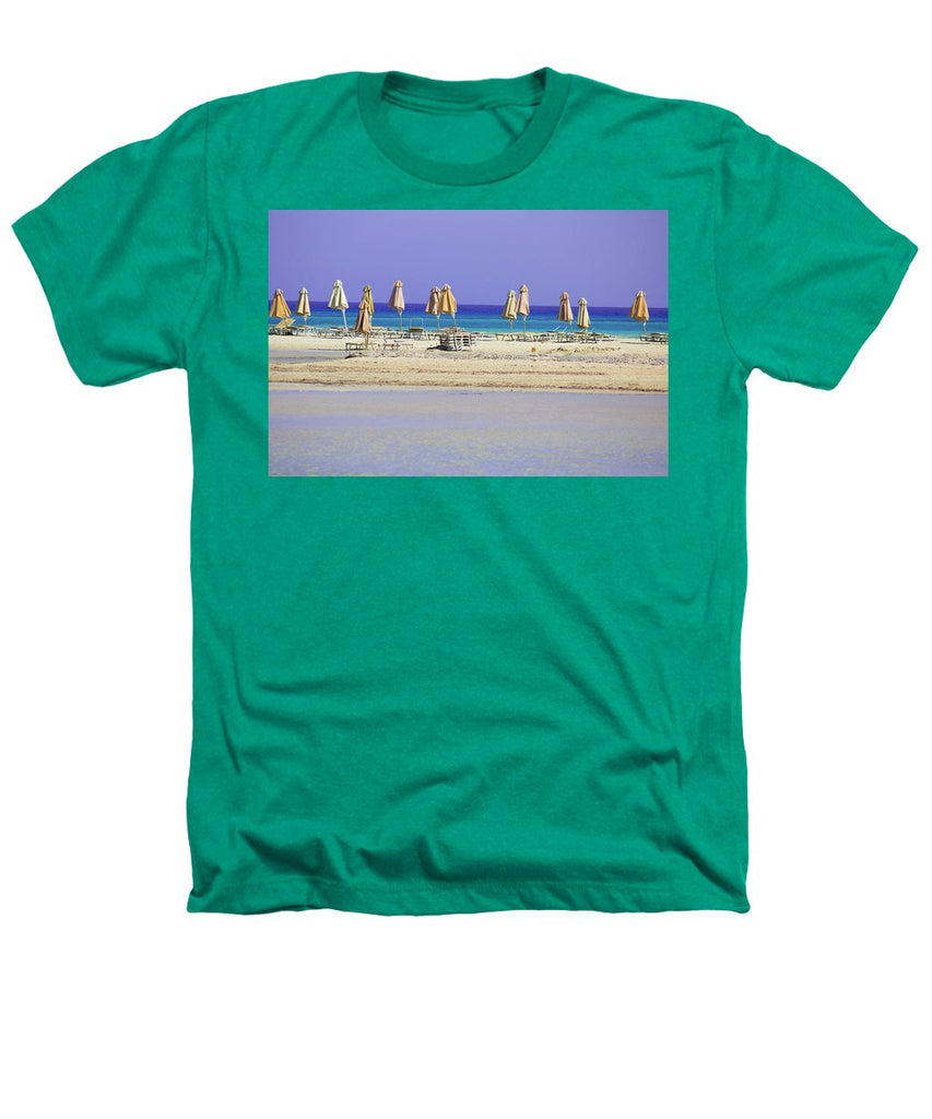 Beach, Sea And Umbrellas - Heathers T-Shirt