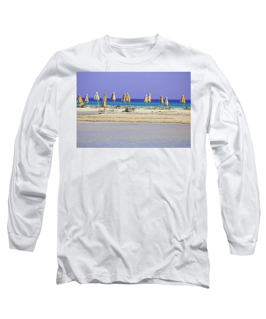 Beach, Sea And Umbrellas - Long Sleeve T-Shirt