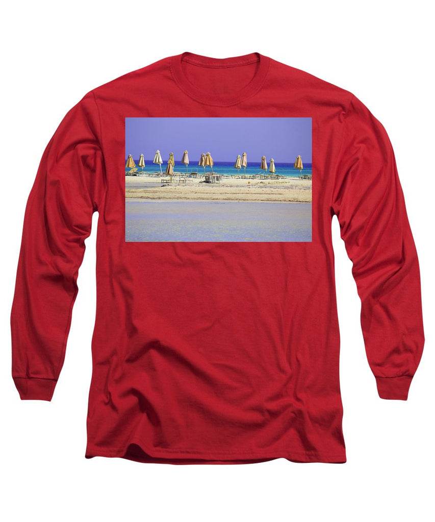 Beach, Sea And Umbrellas - Long Sleeve T-Shirt