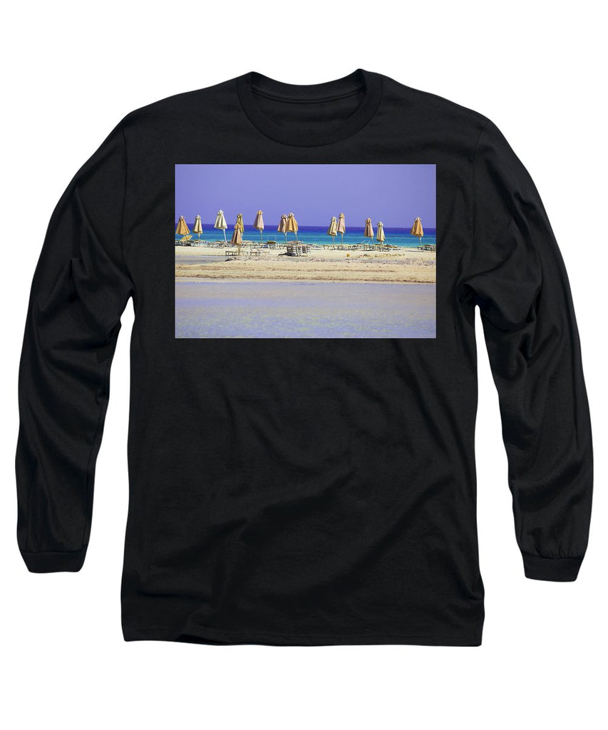 Beach, Sea And Umbrellas - Long Sleeve T-Shirt