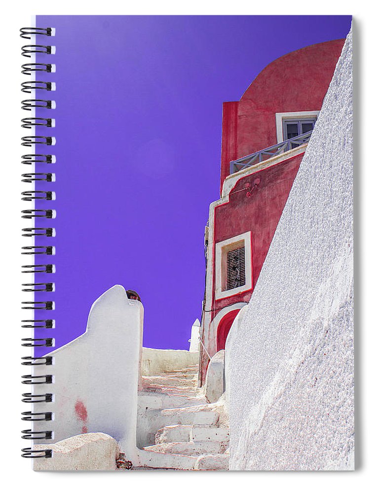 Beautiful Santorini  - Spiral Notebook