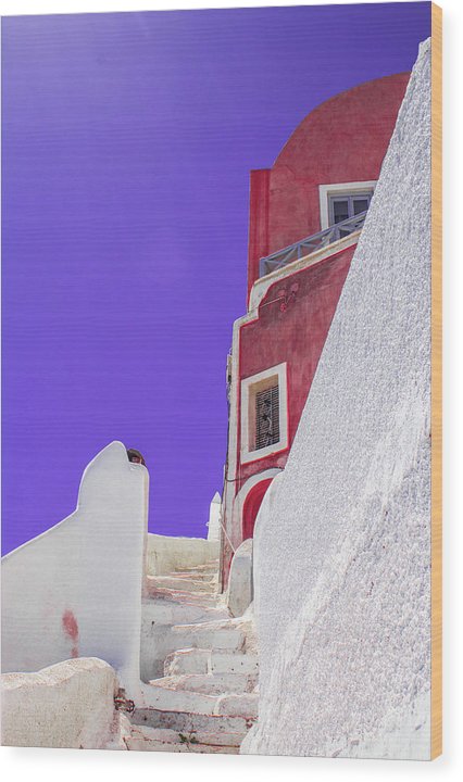 Beautiful Santorini  - Wood Print