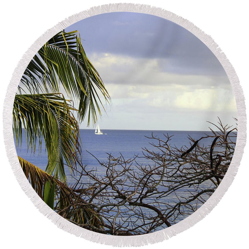 Cloudy Day  - Round Beach Towel