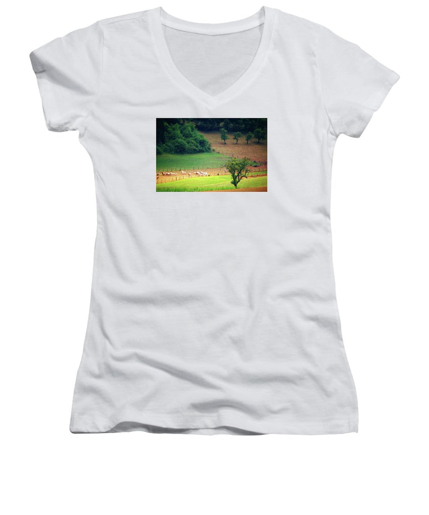 Countryside Landscape - Women's V-Neck