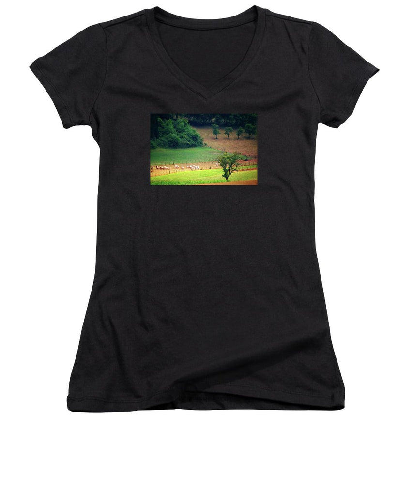 Countryside Landscape - Women's V-Neck