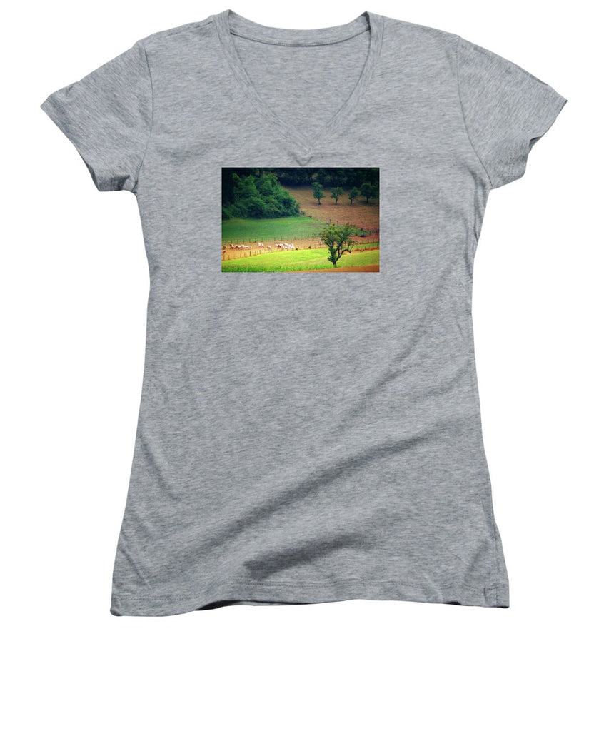 Countryside Landscape - Women's V-Neck