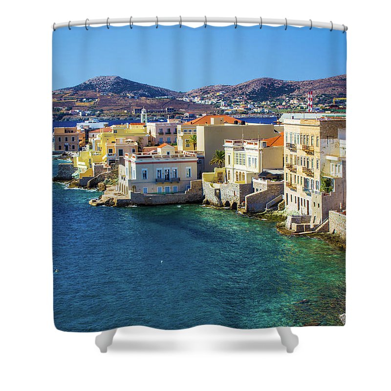 Cyclades Island - Shower Curtain