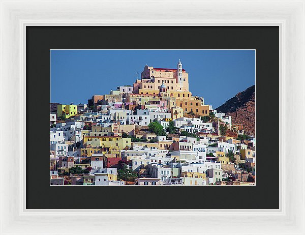 Ermoupolis, Cyclades Greece - Framed Print