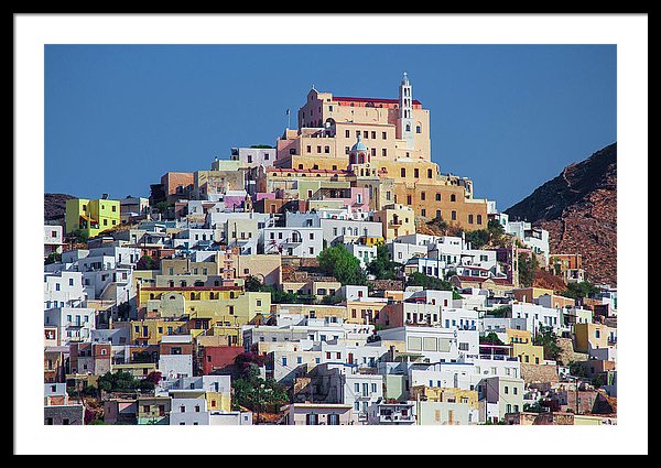 Ermoupolis, Cyclades Greece - Framed Print