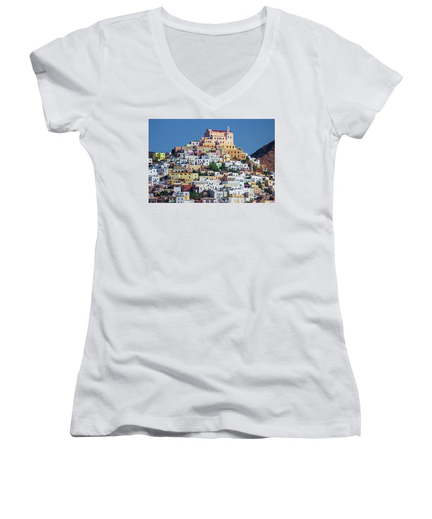 Ermoupolis, Cyclades Greece - Women's V-Neck