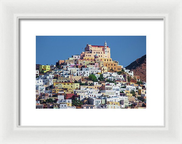 Ermoupolis, Cyclades Greece - Framed Print