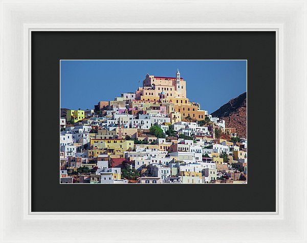 Ermoupolis, Cyclades Greece - Framed Print