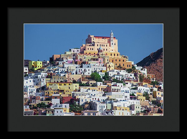 Ermoupolis, Cyclades Greece - Framed Print